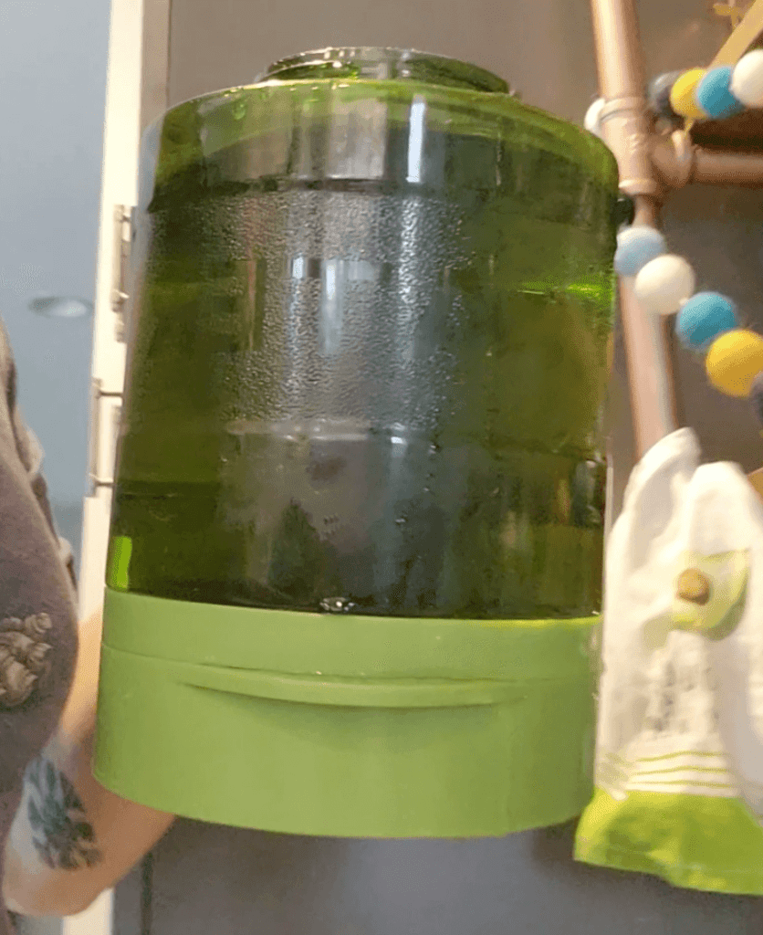 The water chamber of the dispenser, separated fro the bowl